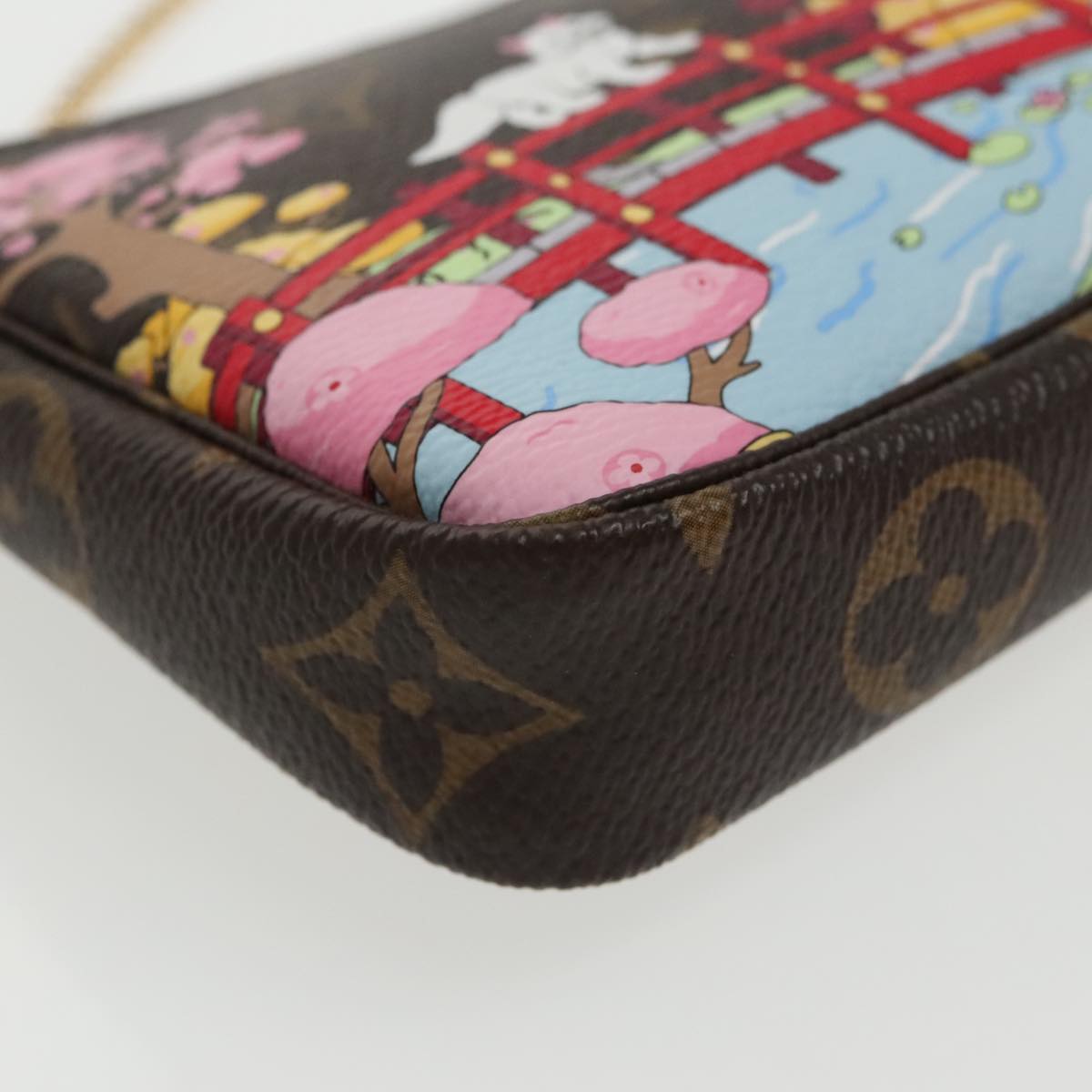 LOUIS VUITTON Monogram Vivienne Mini Pochette Pouch M45905 LV Auth 98601S