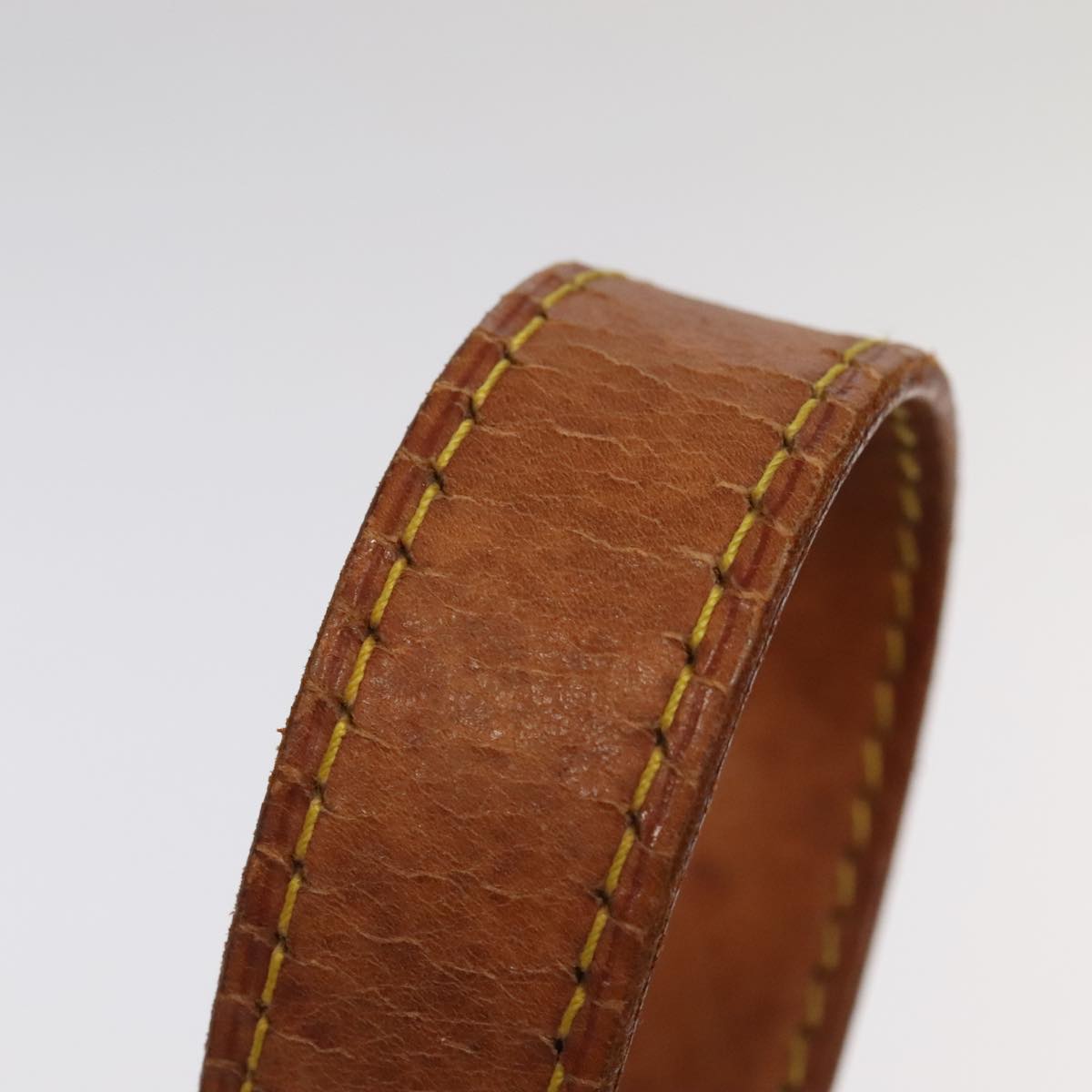 LOUIS VUITTON Adjustable Shoulder Strap Leather 35.8""""""""-42.9"""""""" Beige Auth 98613