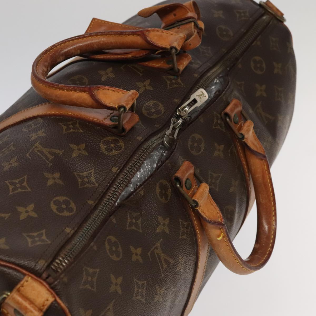 LOUIS VUITTON Monogram Keepall Bandouliere 45 Boston Bag M41418 LV Auth 98658