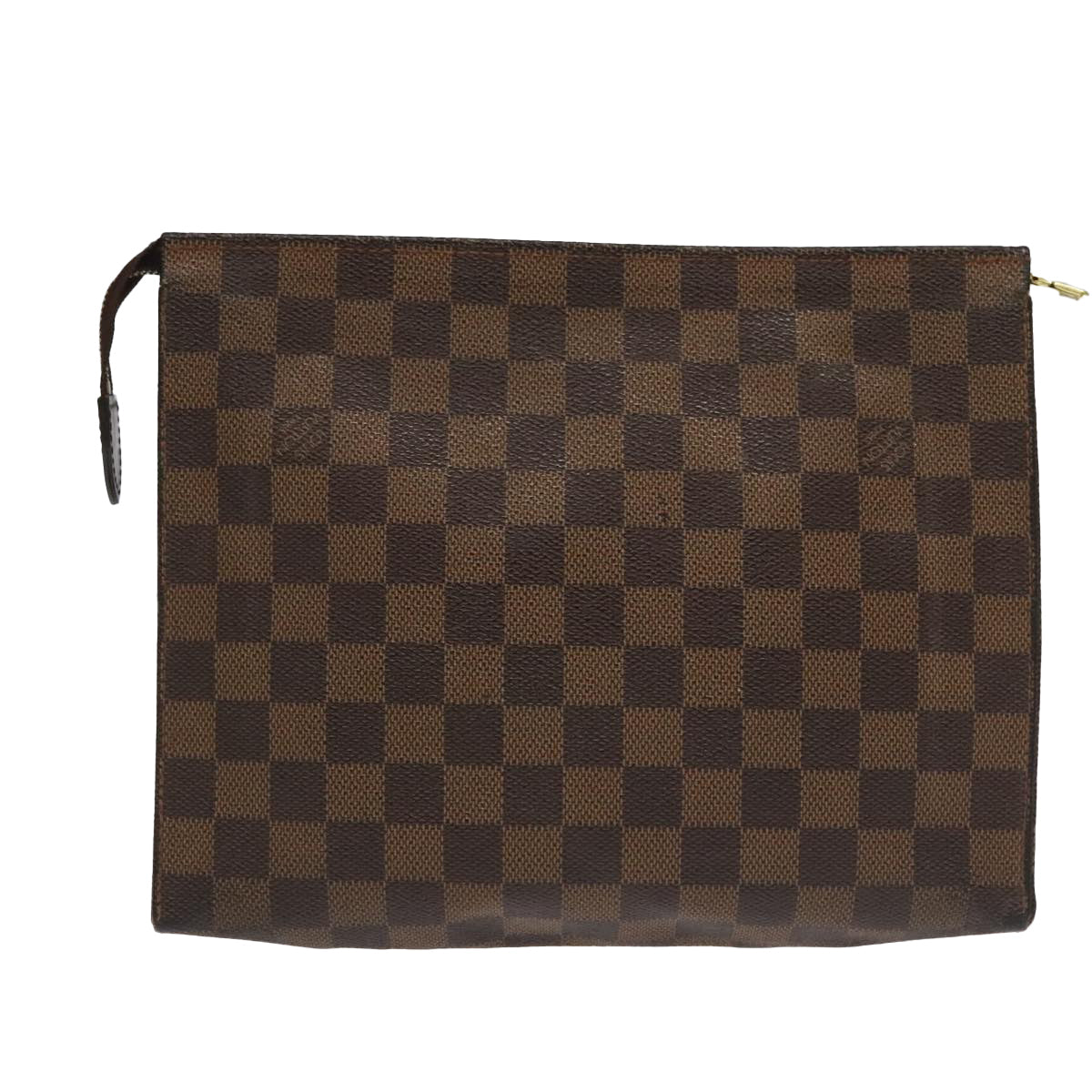 LOUIS VUITTON Damier Ebene Poche Toilette 26 Pouch N47543 LV Auth 98899