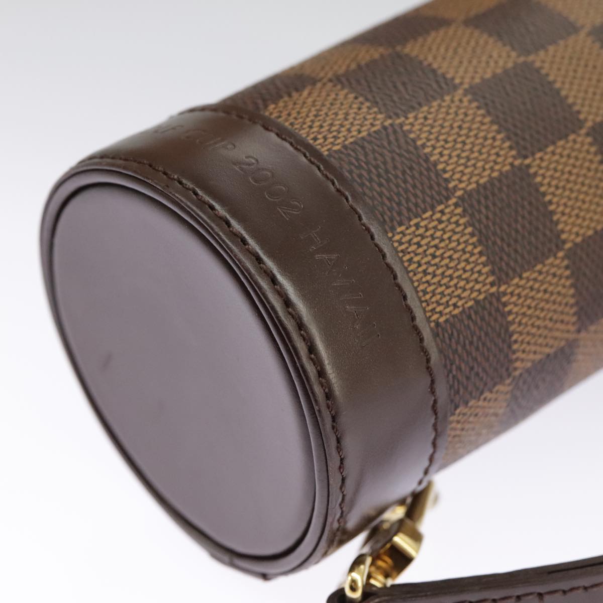LOUIS VUITTON Damier Ebene GOLF CUP 2002 HAWAII Golf Ball Case M99119 Auth 98910V