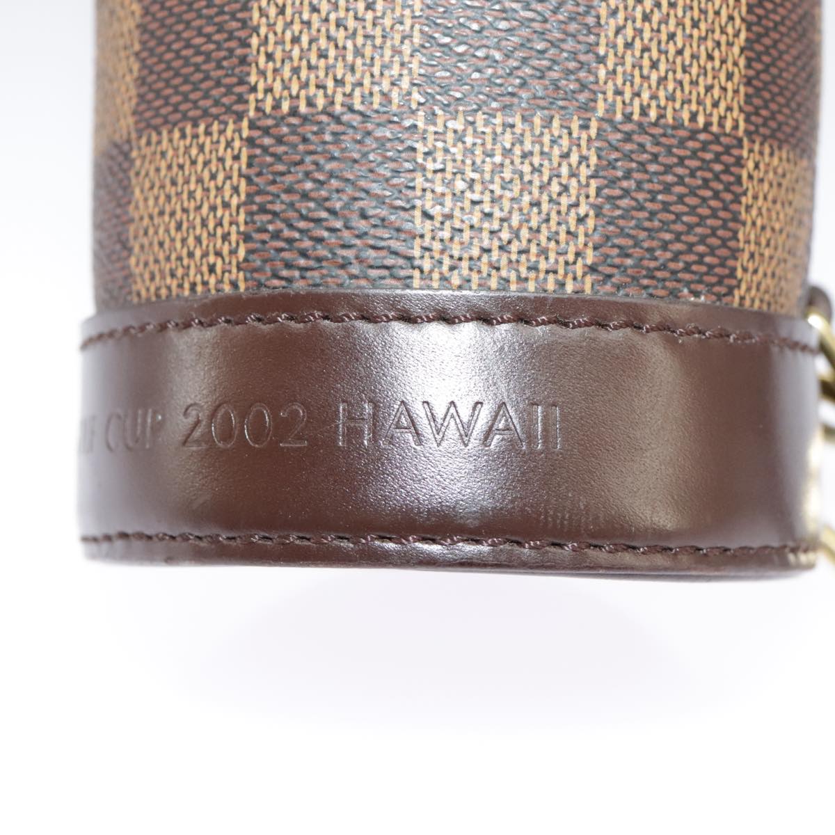 LOUIS VUITTON Damier Ebene GOLF CUP 2002 HAWAII Golf Ball Case M99119 Auth 98910V