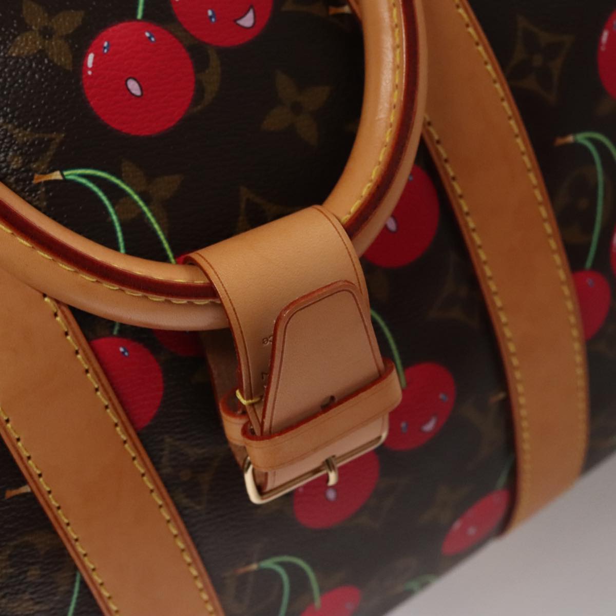 LOUIS VUITTON Monogram Cherry Keepall 45 Boston Bag M95011 LV Auth 98949SM