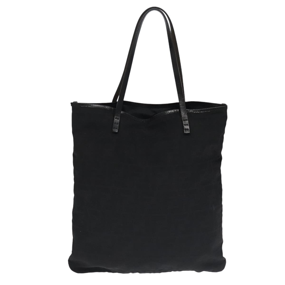 FENDI Zucca Canvas Tote Bag Black Auth 98967