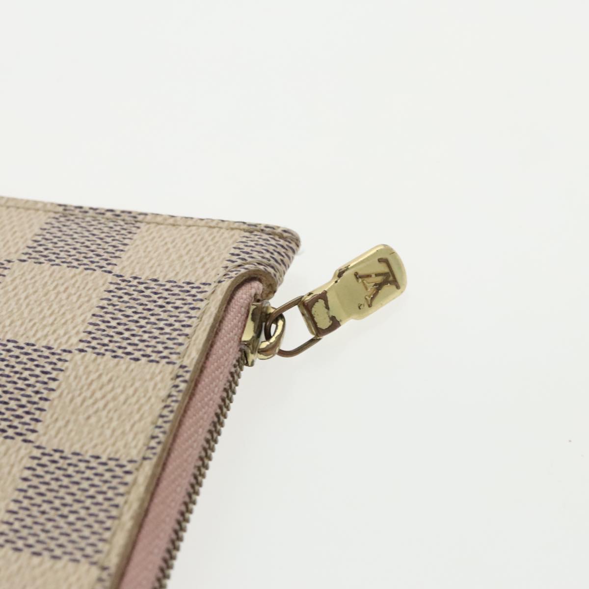 LOUIS VUITTON Damier Azur Neverfull MM Pouch Pouch LV Auth 98972