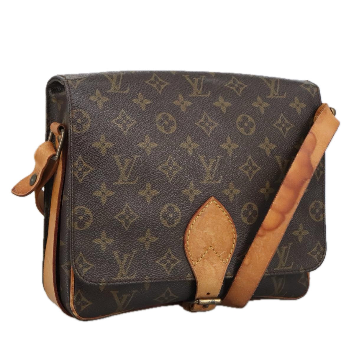 LOUIS VUITTON Monogram Cartouchiere GM Shoulder Bag M51252 LV Auth 98999