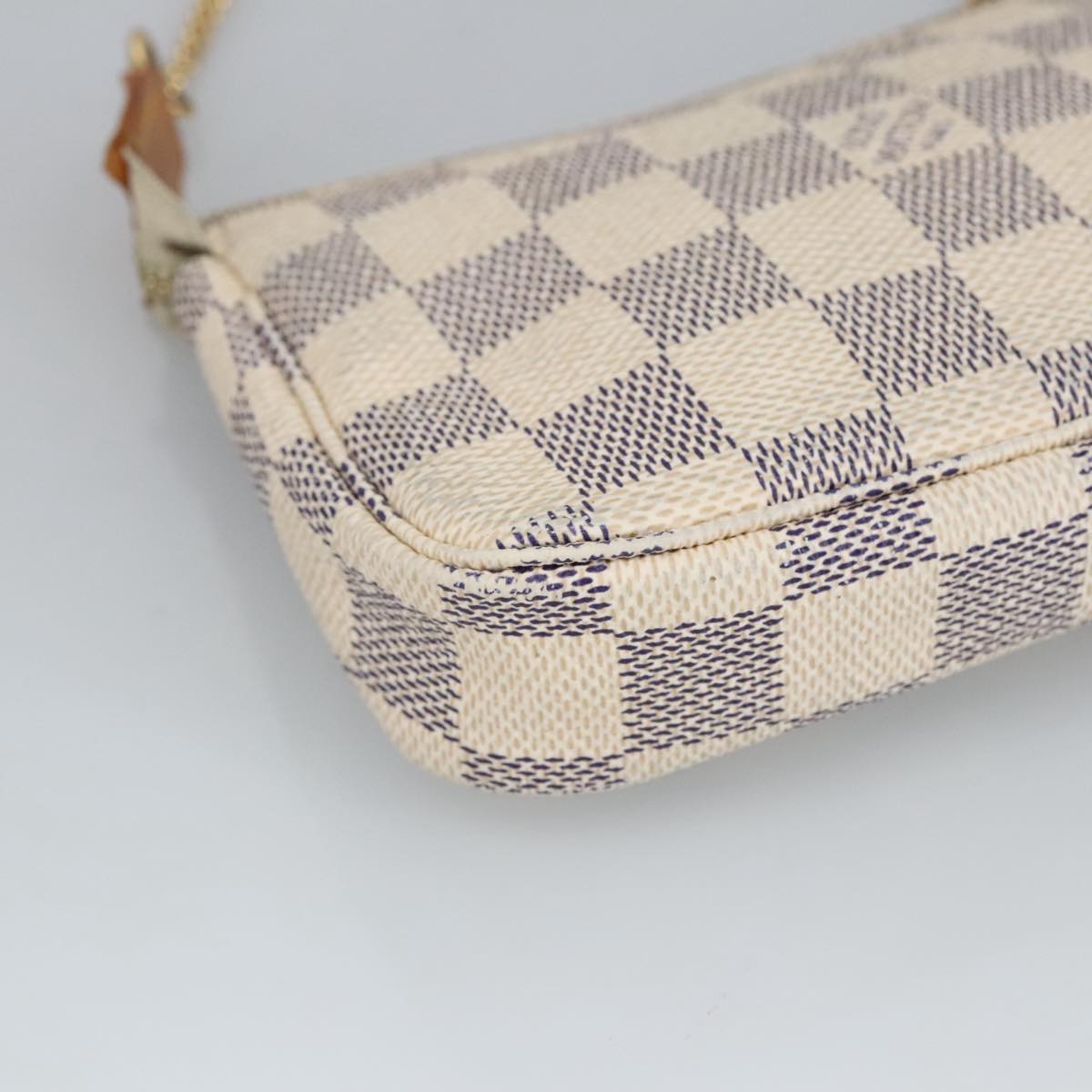 LOUIS VUITTON Damier Azur Mini Pochette Accessoires Pouch N63005 LV Auth 99009