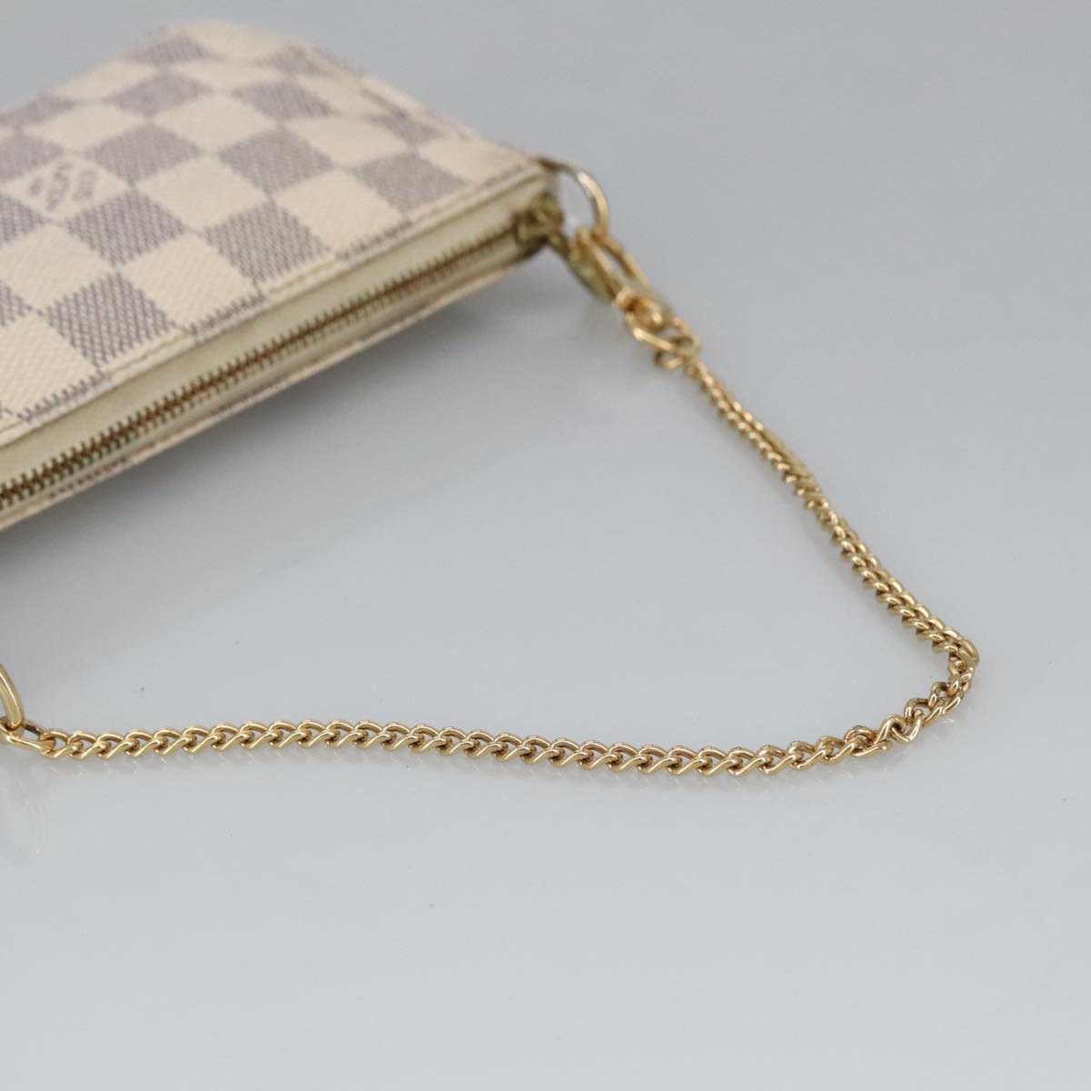 LOUIS VUITTON Damier Azur Mini Pochette Accessoires Pouch N63005 LV Auth 99009