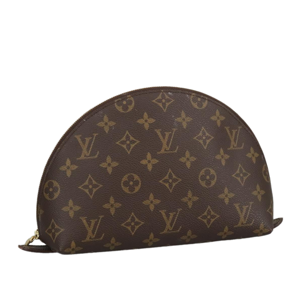 LOUIS VUITTON Monogram Trousse Demi Ronde Cosmetic Pouch M47520 LV Auth 99012