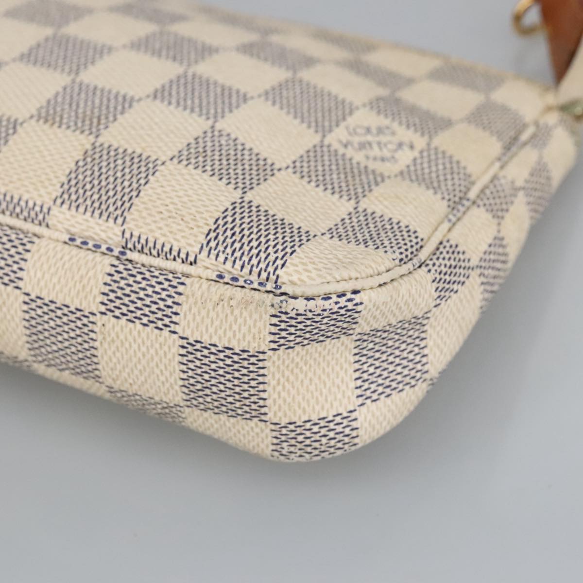 LOUIS VUITTON Damier Azur Pochette Accessoires Pouch N51986 LV Auth 99121