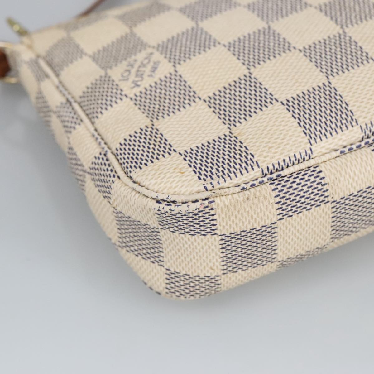 LOUIS VUITTON Damier Azur Pochette Accessoires Pouch N51986 LV Auth 99121