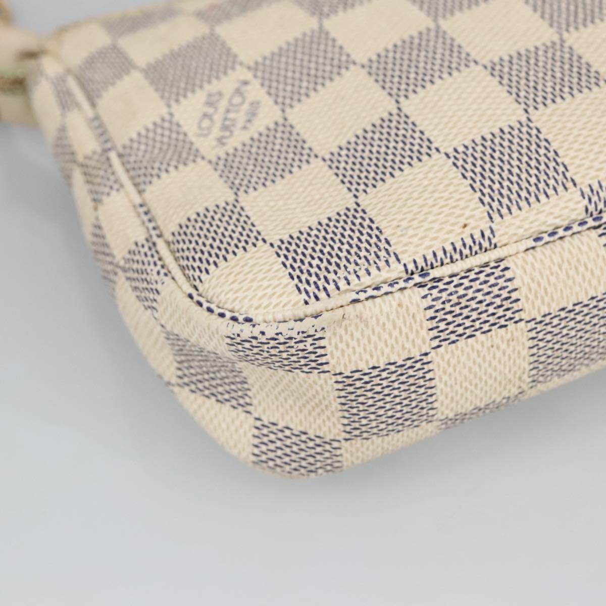 LOUIS VUITTON Damier Azur Pochette Accessoires Pouch N51986 LV Auth 99121