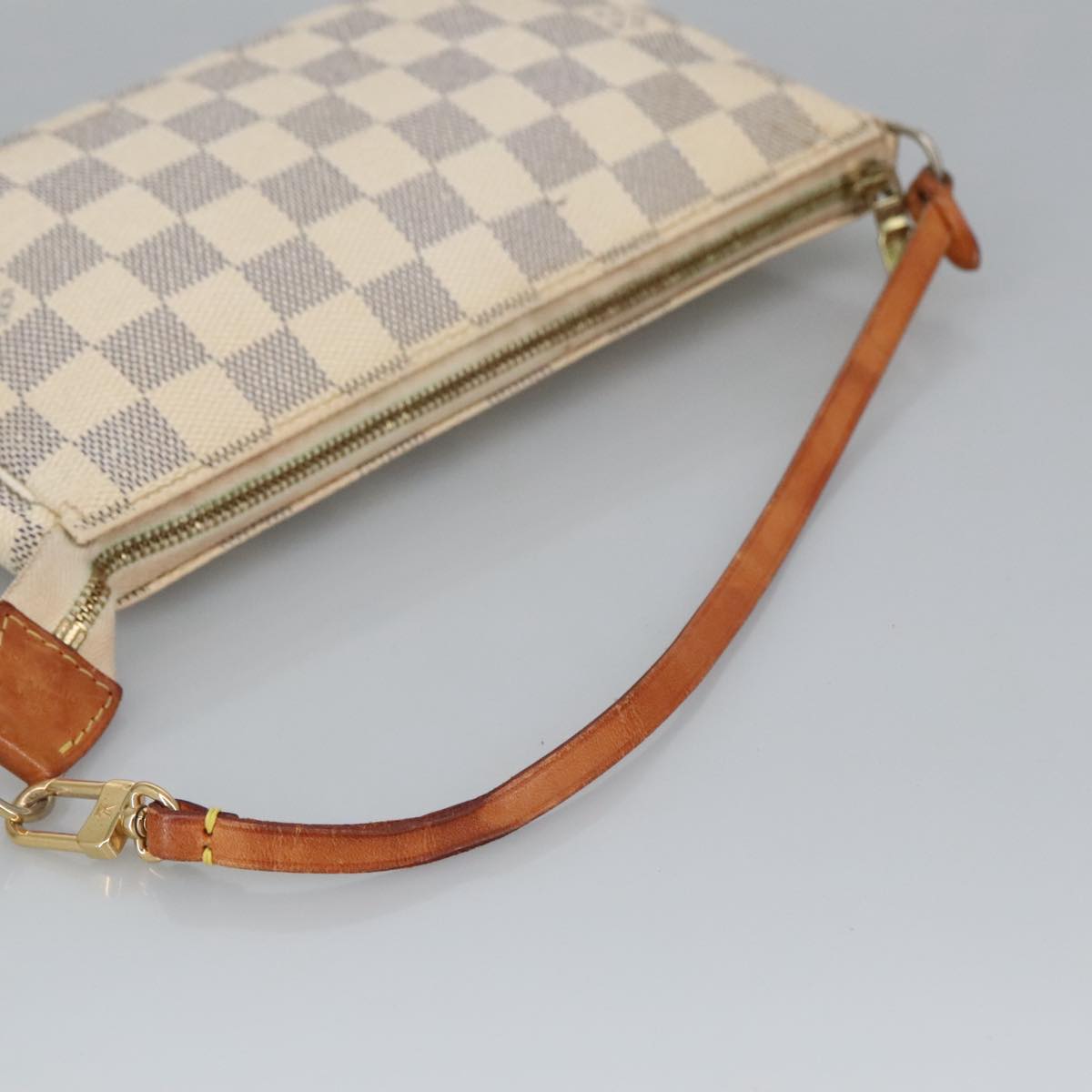 LOUIS VUITTON Damier Azur Pochette Accessoires Pouch N51986 LV Auth 99121