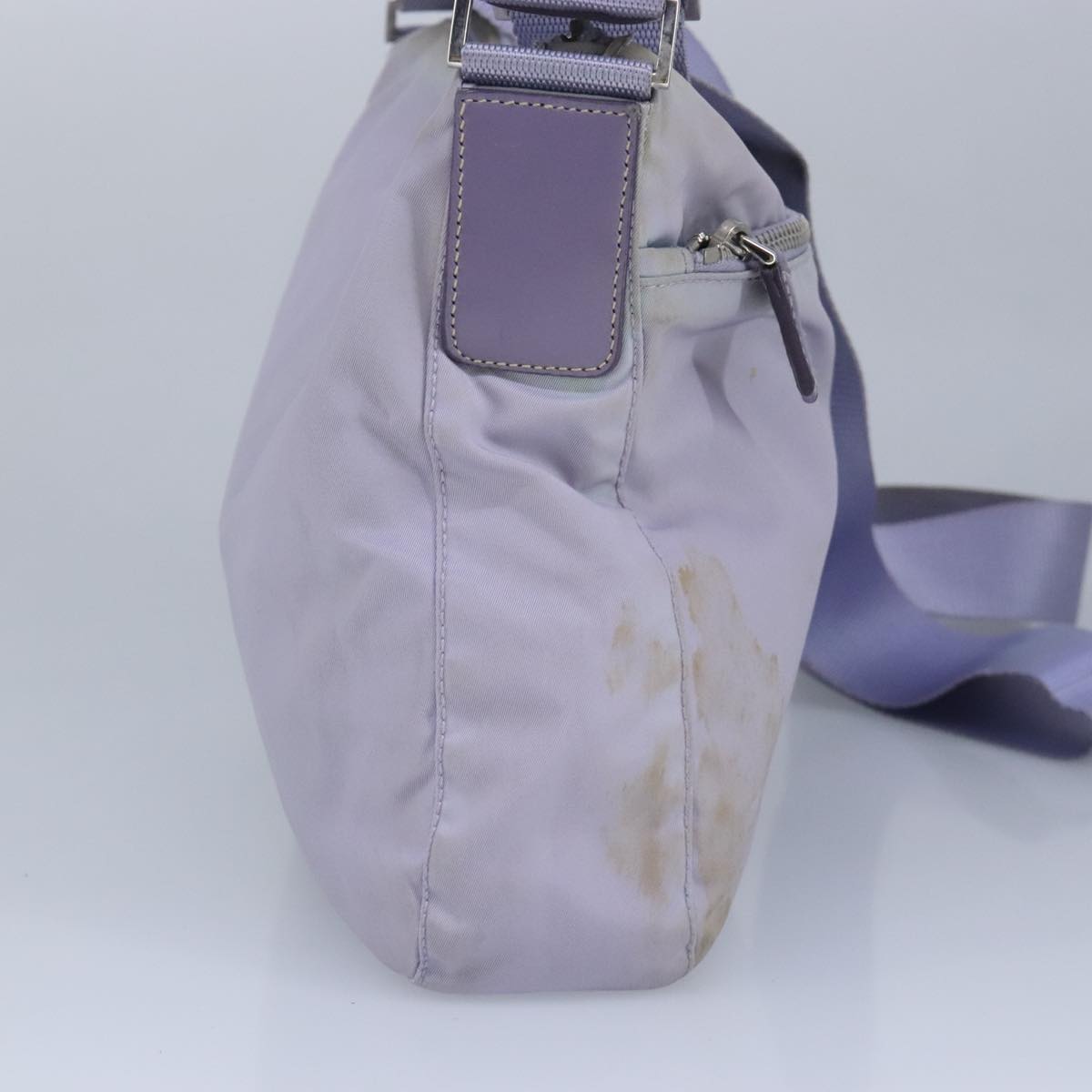 PRADA Shoulder Bag Nylon Purple Silver Auth 99162