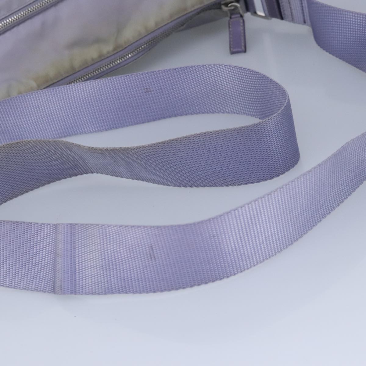 PRADA Shoulder Bag Nylon Purple Silver Auth 99162