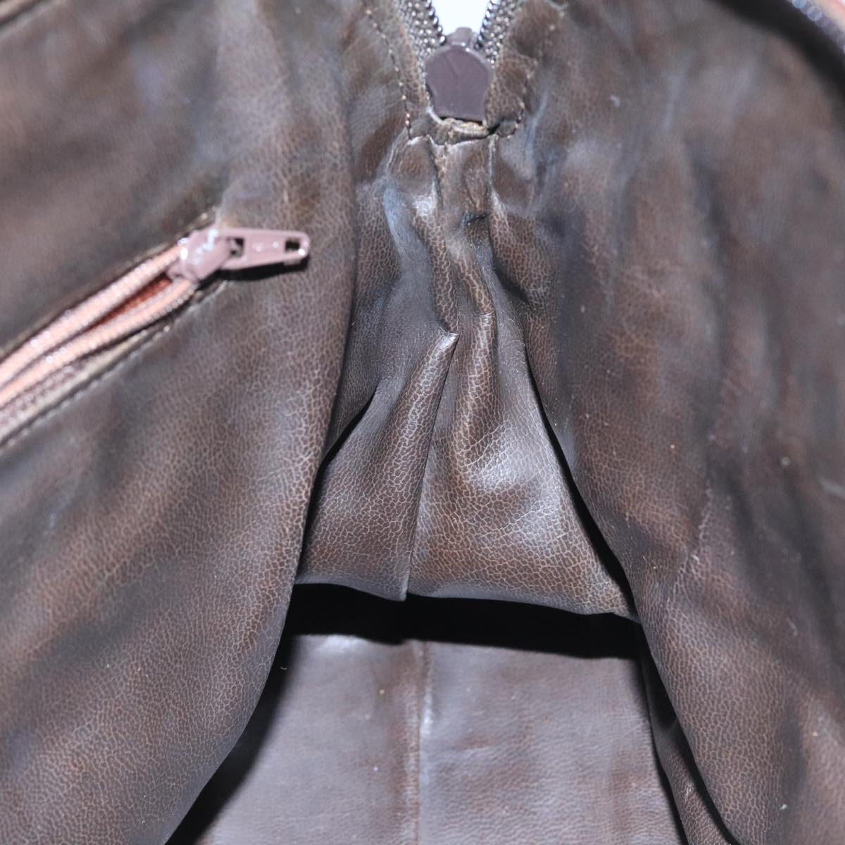 BALLY Hand Bag Leather Brown Auth 99175