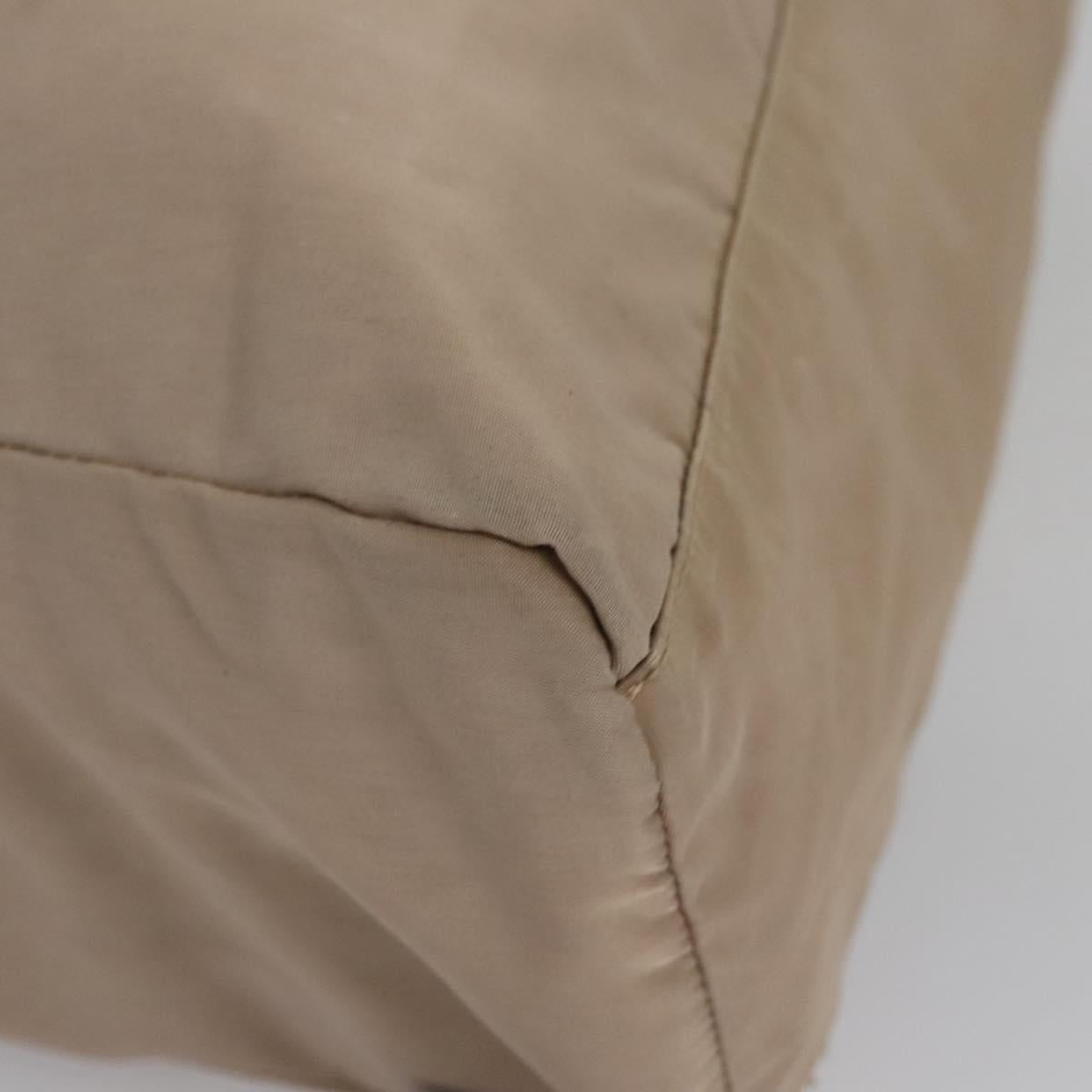 PRADA Hand Bag Nylon Beige Auth 99182