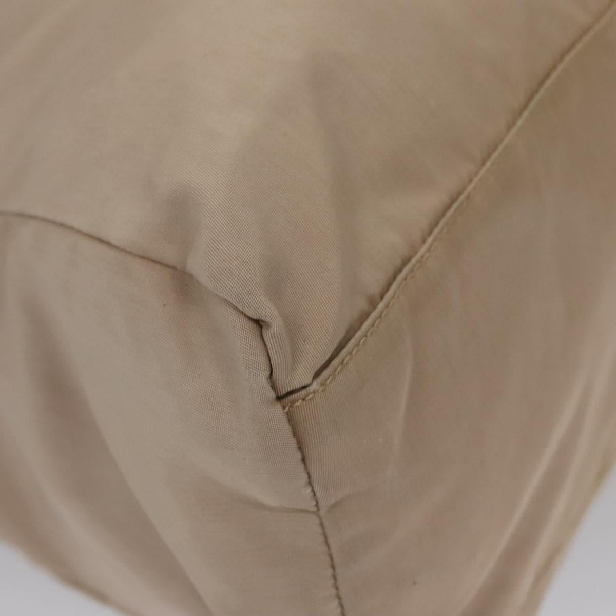 PRADA Hand Bag Nylon Beige Auth 99182