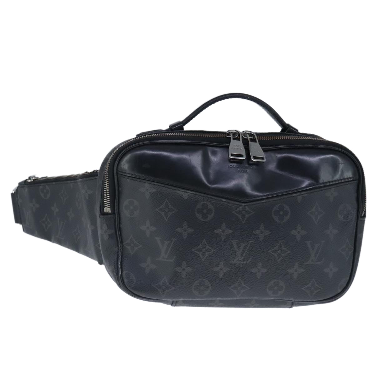 LOUIS VUITTON Monogram Eclipse Bum Bag Shoulder Bag M42906 LV Auth 99192