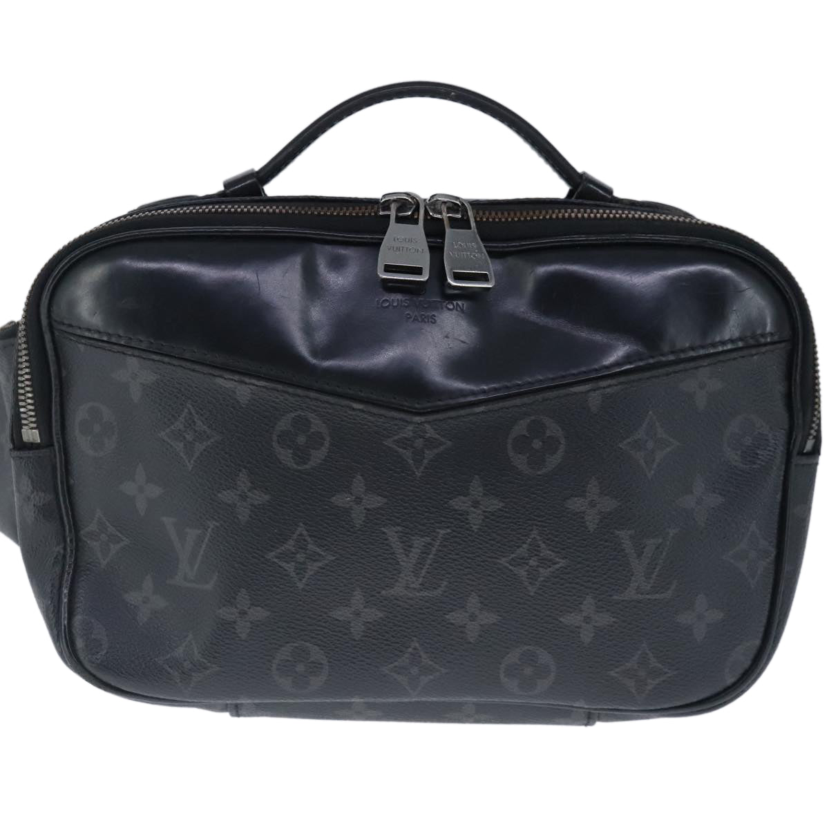 LOUIS VUITTON Monogram Eclipse Bum Bag Shoulder Bag M42906 LV Auth 99192