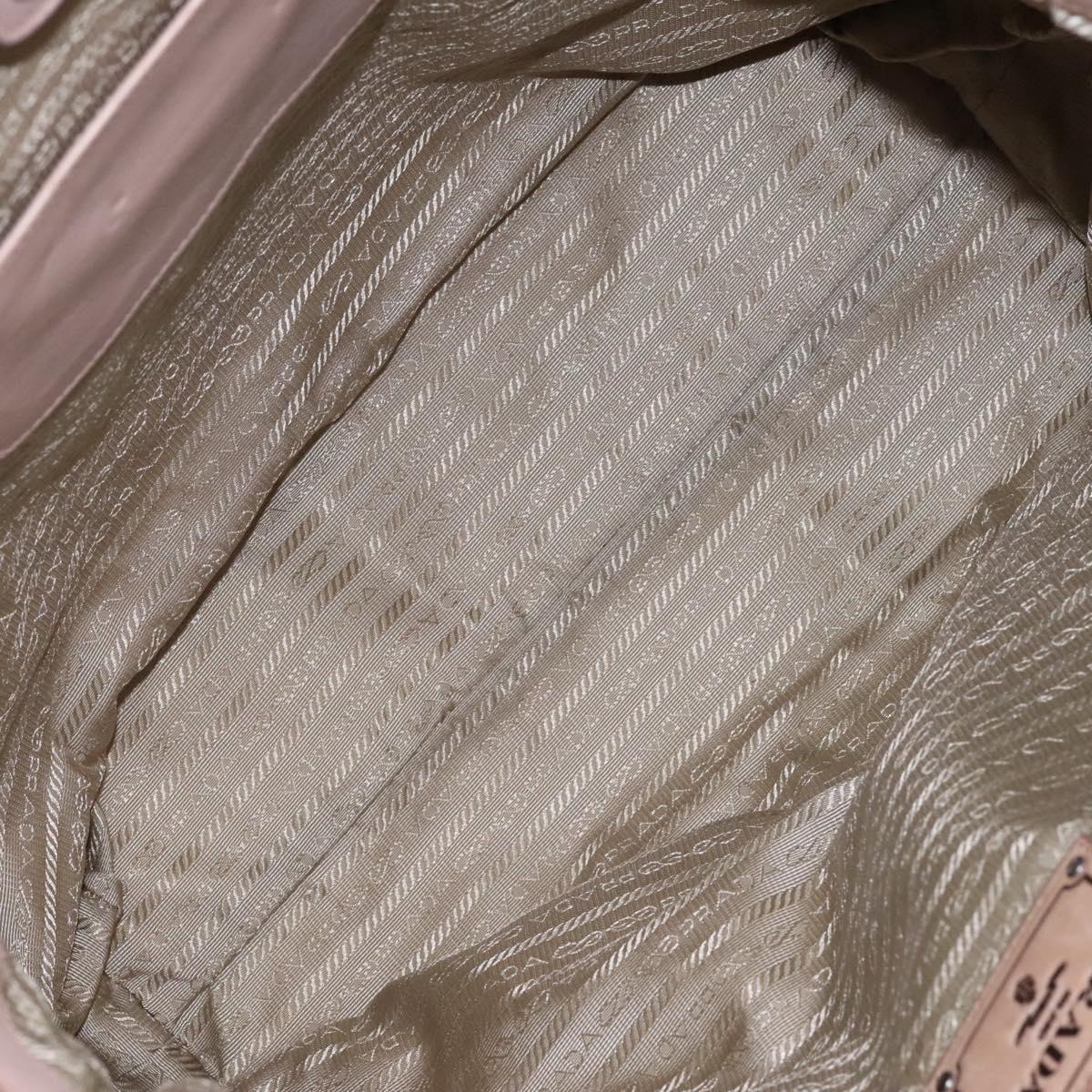 PRADA Hand Bag Leather Pink Auth 99198