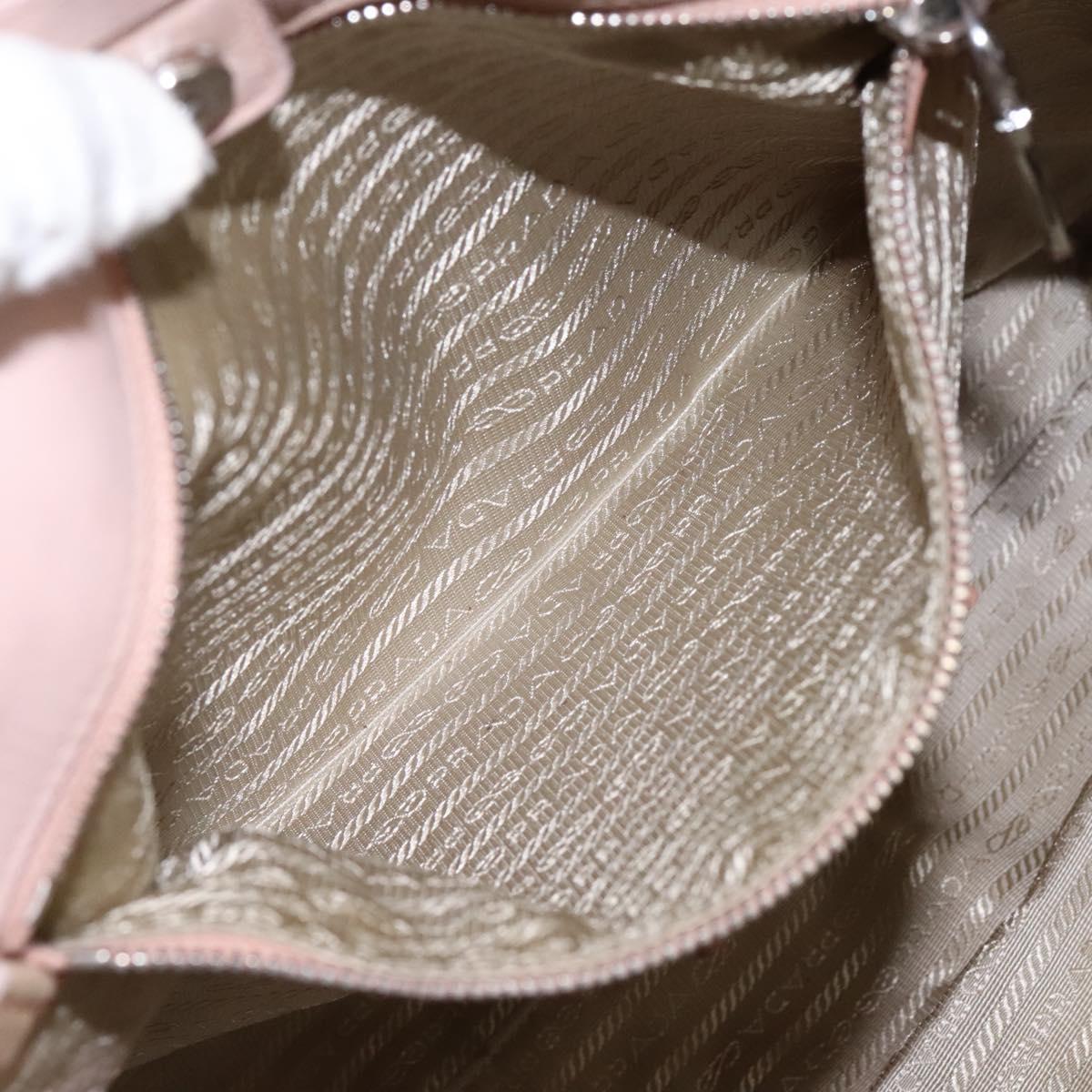 PRADA Hand Bag Leather Pink Auth 99198
