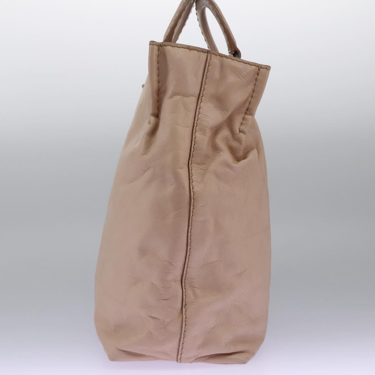 PRADA Hand Bag Leather Pink Auth 99198
