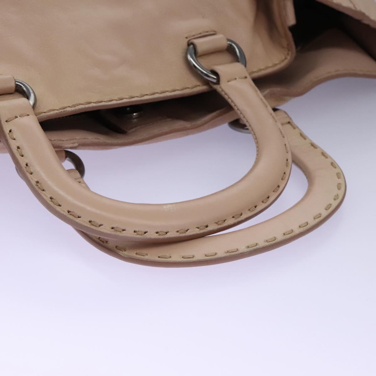 PRADA Hand Bag Leather Pink Auth 99198