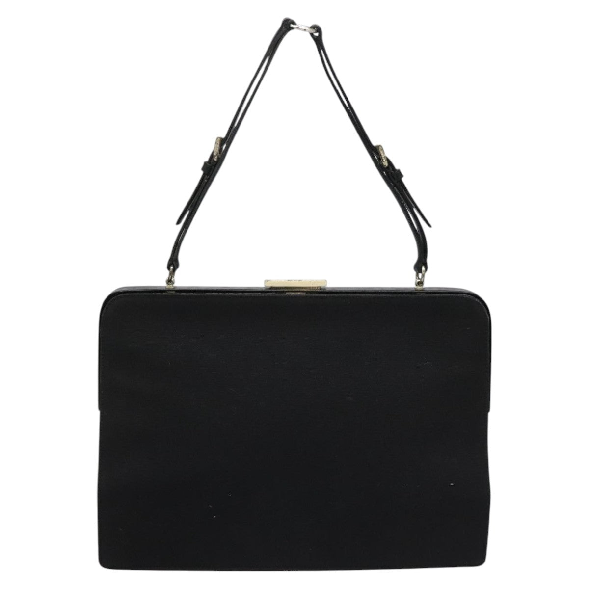 PRADA Shoulder Bag Canvas Black Auth 99211