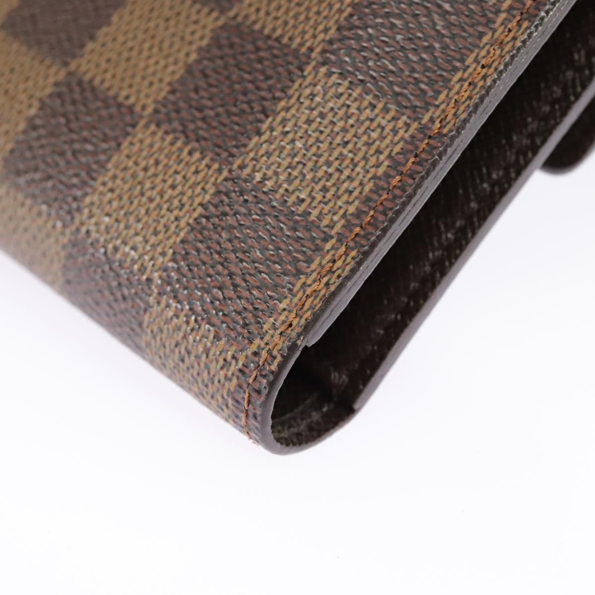 LOUIS VUITTON Damier Ebene Porte Tresor Etui Papie Wallet N61202 LV Auth 99243