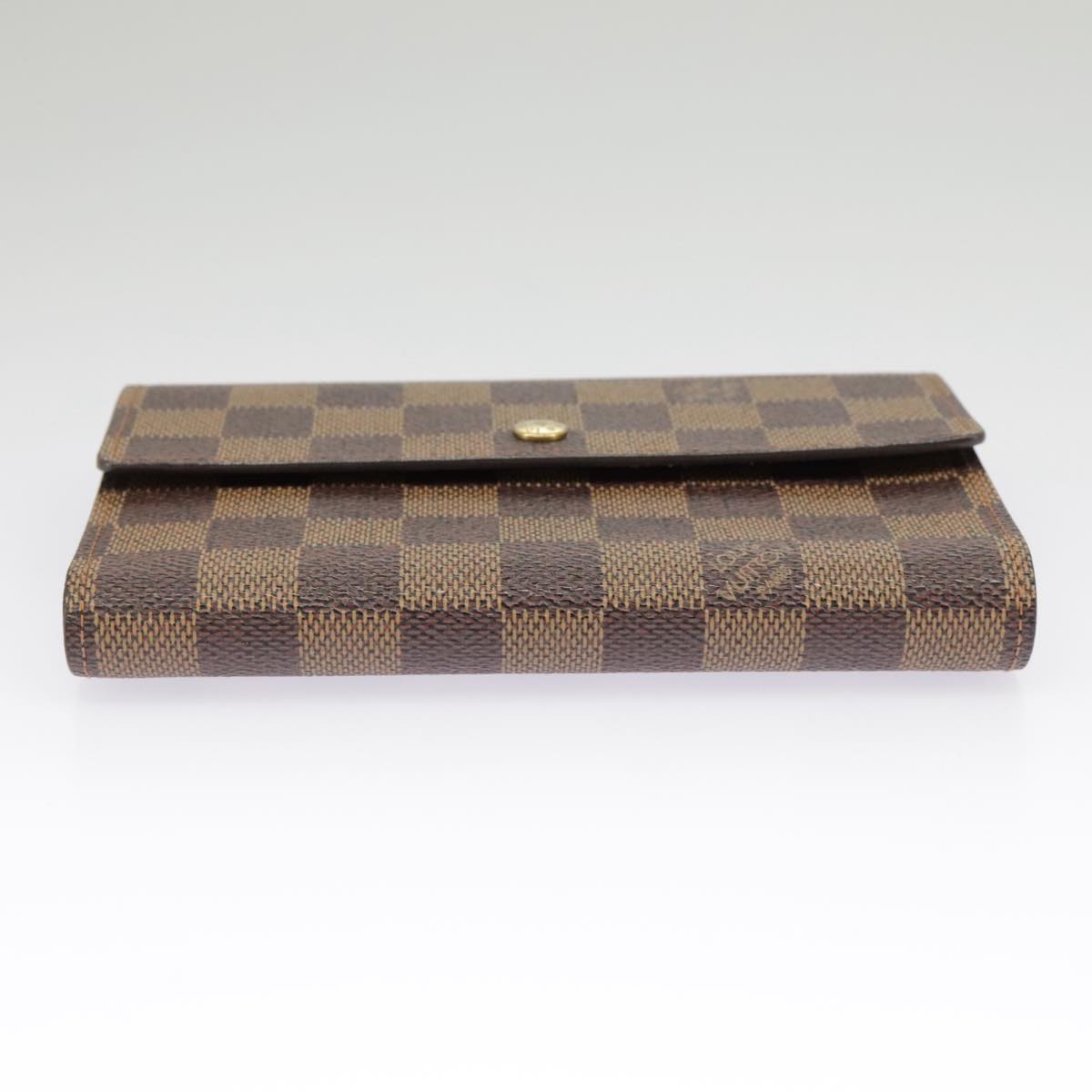 LOUIS VUITTON Damier Ebene Porte Tresor Etui Papie Wallet N61202 LV Auth 99243