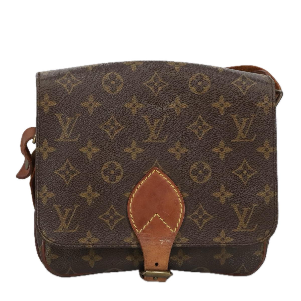 LOUIS VUITTON Monogram Cartouchiere MM Shoulder Bag M51253 LV Auth 99280