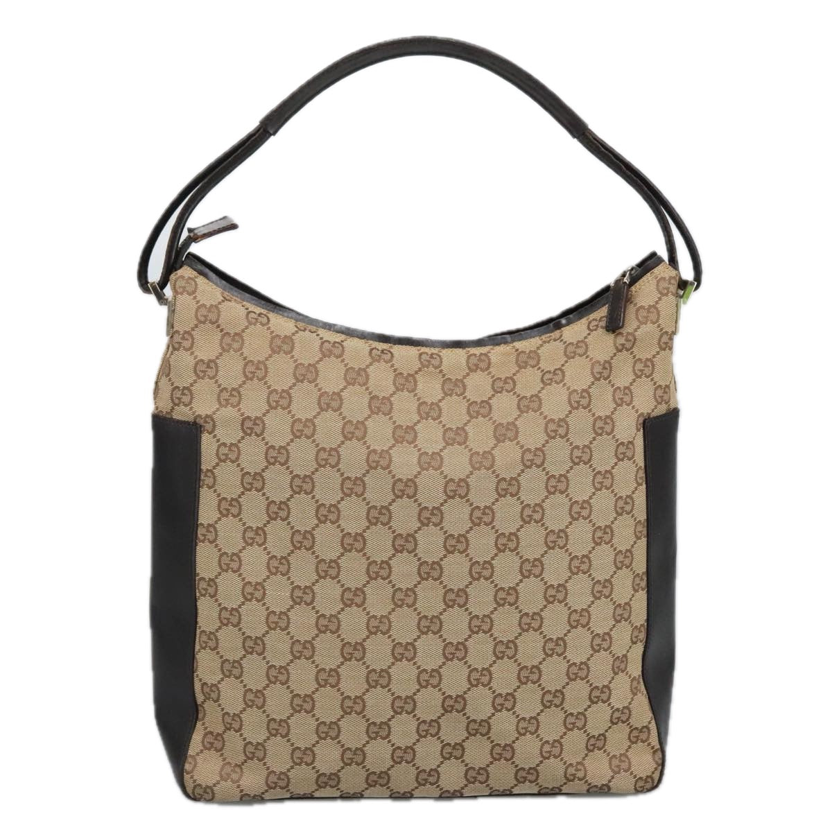 GUCCI GG Canvas Hand Bag Beige 001 3770 Auth 99311