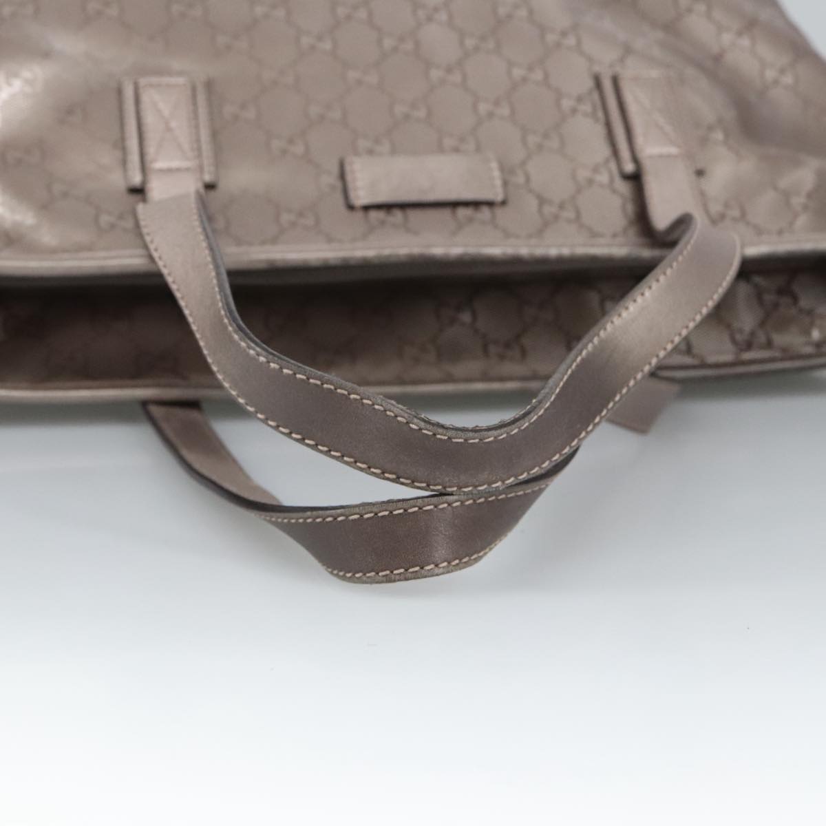 GUCCI GG Canvas Shoulder Bag Gray 327787 Auth 99346