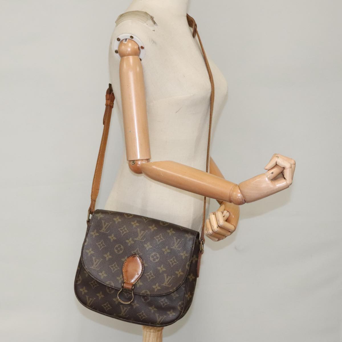 LOUIS VUITTON Monogram Saint Cloud GM Shoulder Bag M51242 LV Auth 99368