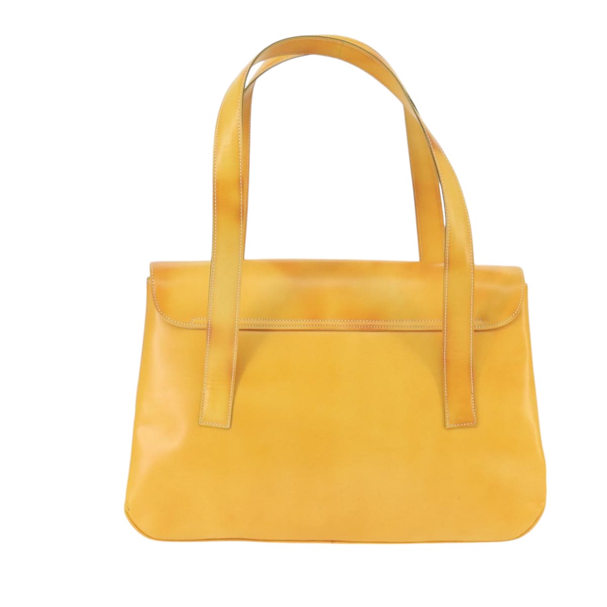 Salvatore Ferragamo Shoulder Bag Leather Yellow Auth 99420