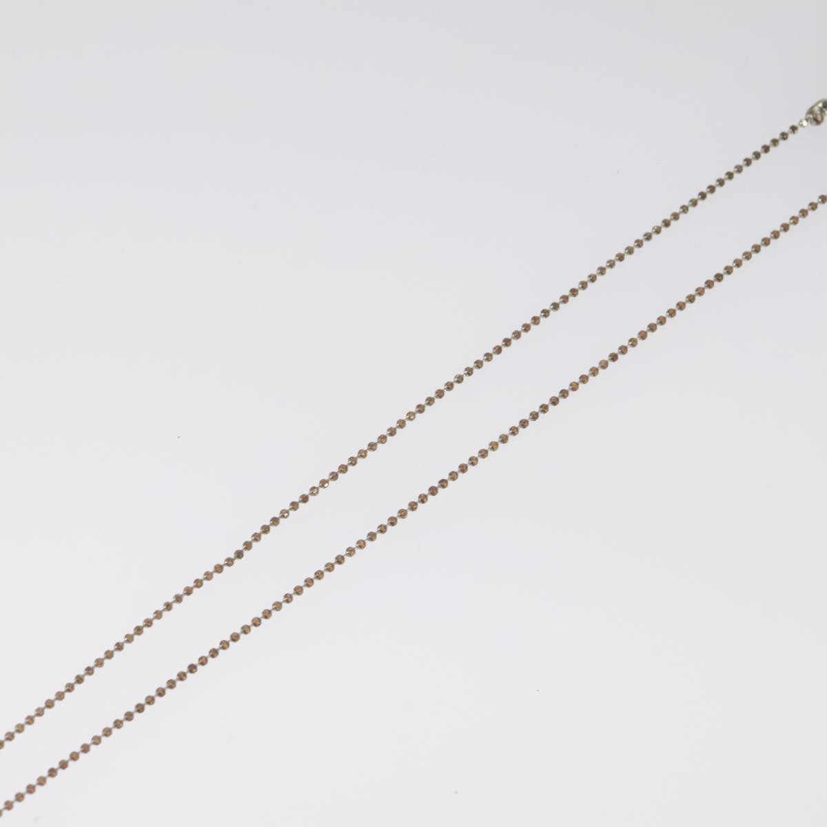 Christian Dior Necklace metal Silver tone Auth 99445