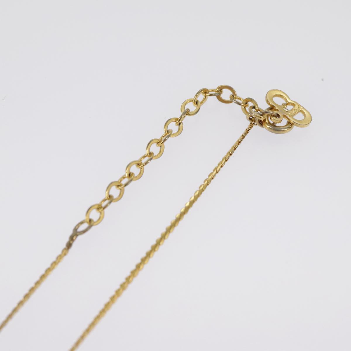 Christian Dior Necklace metal Gold Tone Auth 99448