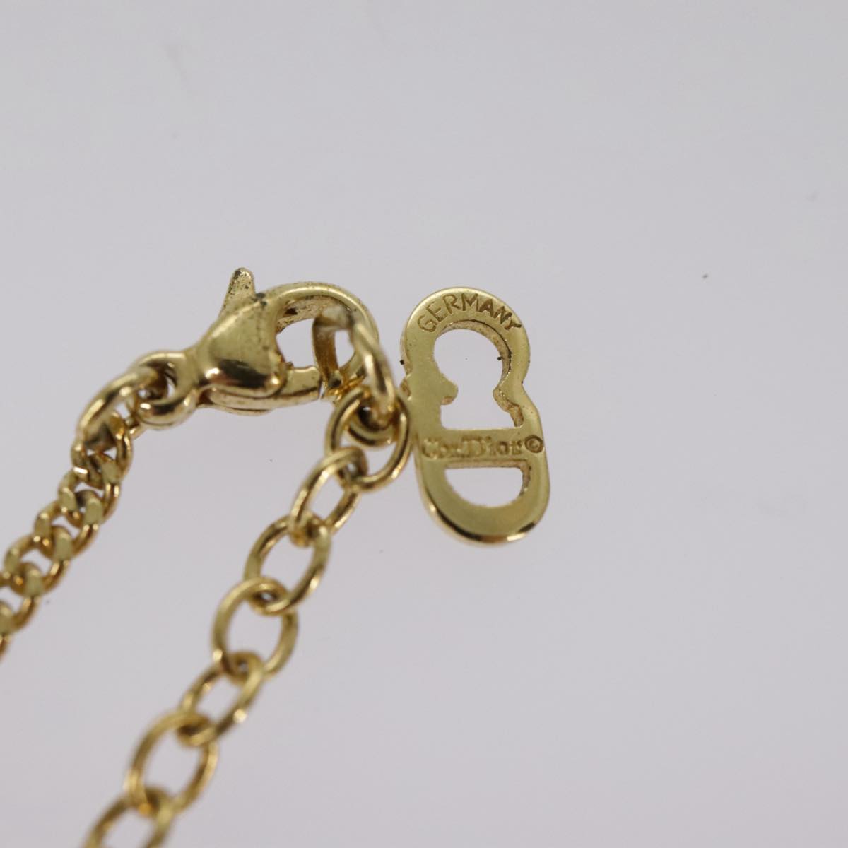 Christian Dior Necklace metal Gold Tone Auth 99450