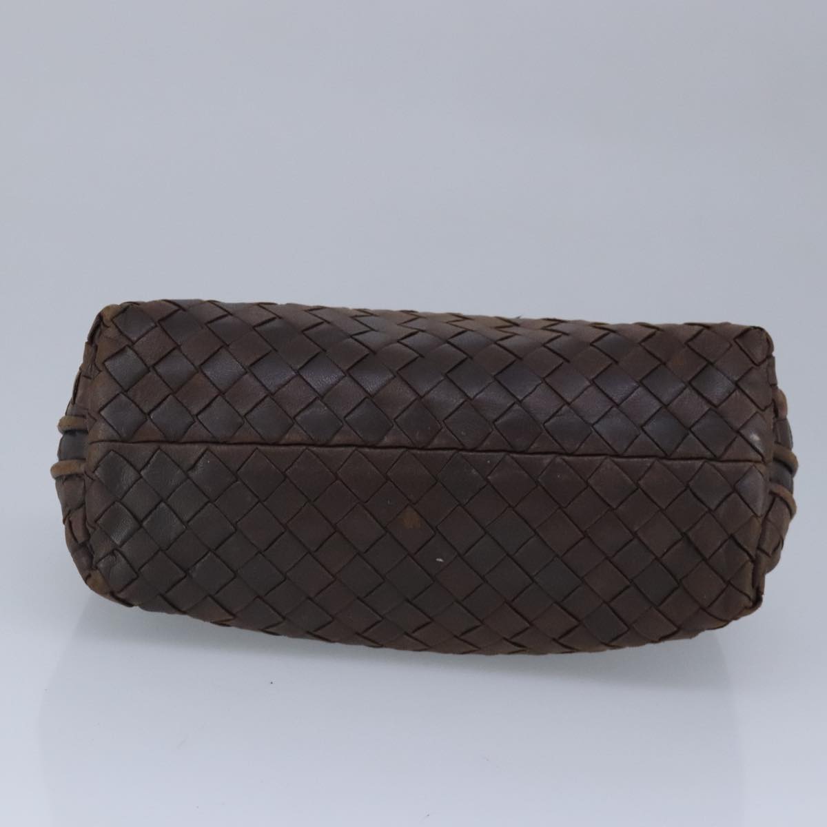 BOTTEGA VENETA INTRECCIATO Pouch Leather Brown Auth 99509