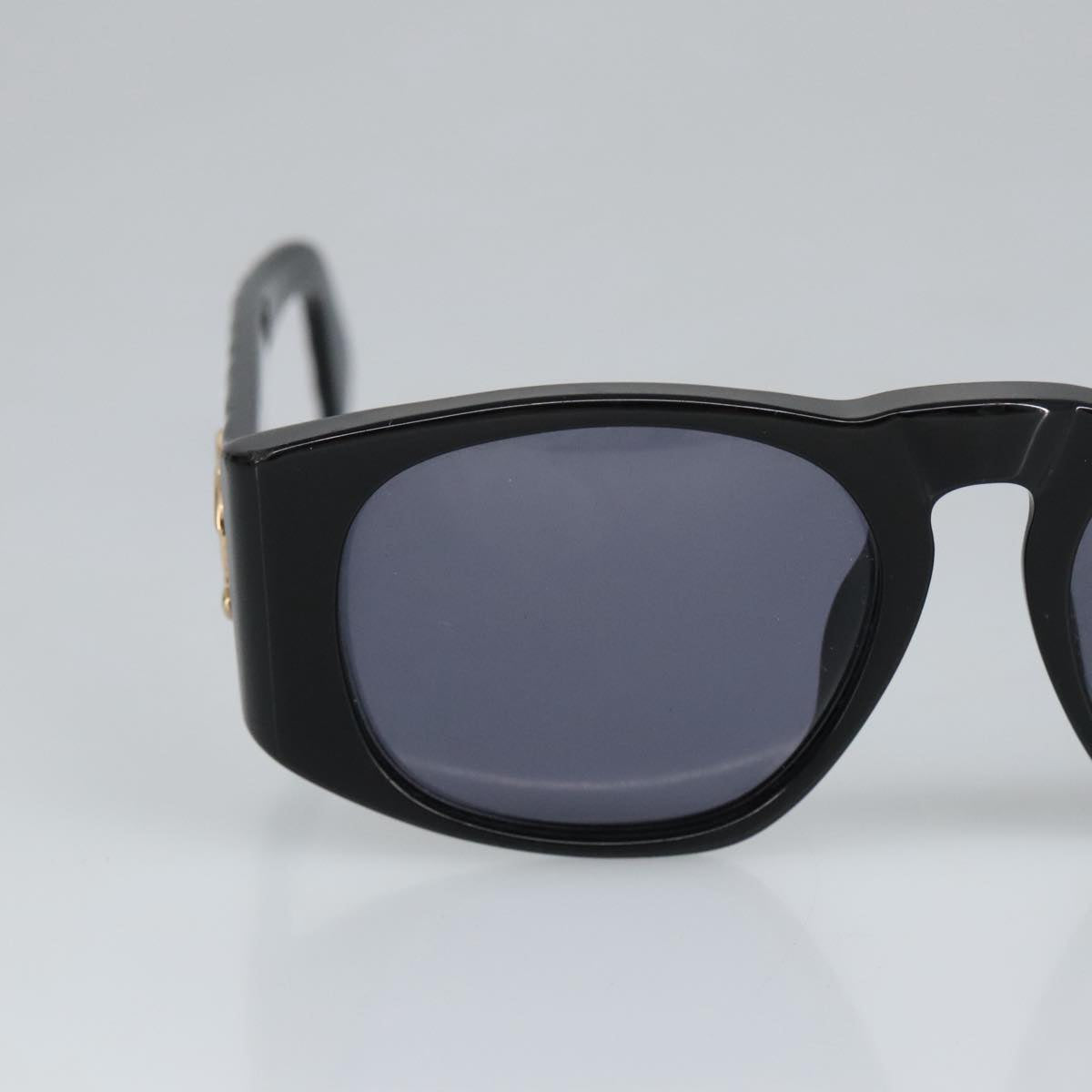 CHANEL Sunglasses plastic Black CC Auth 99518