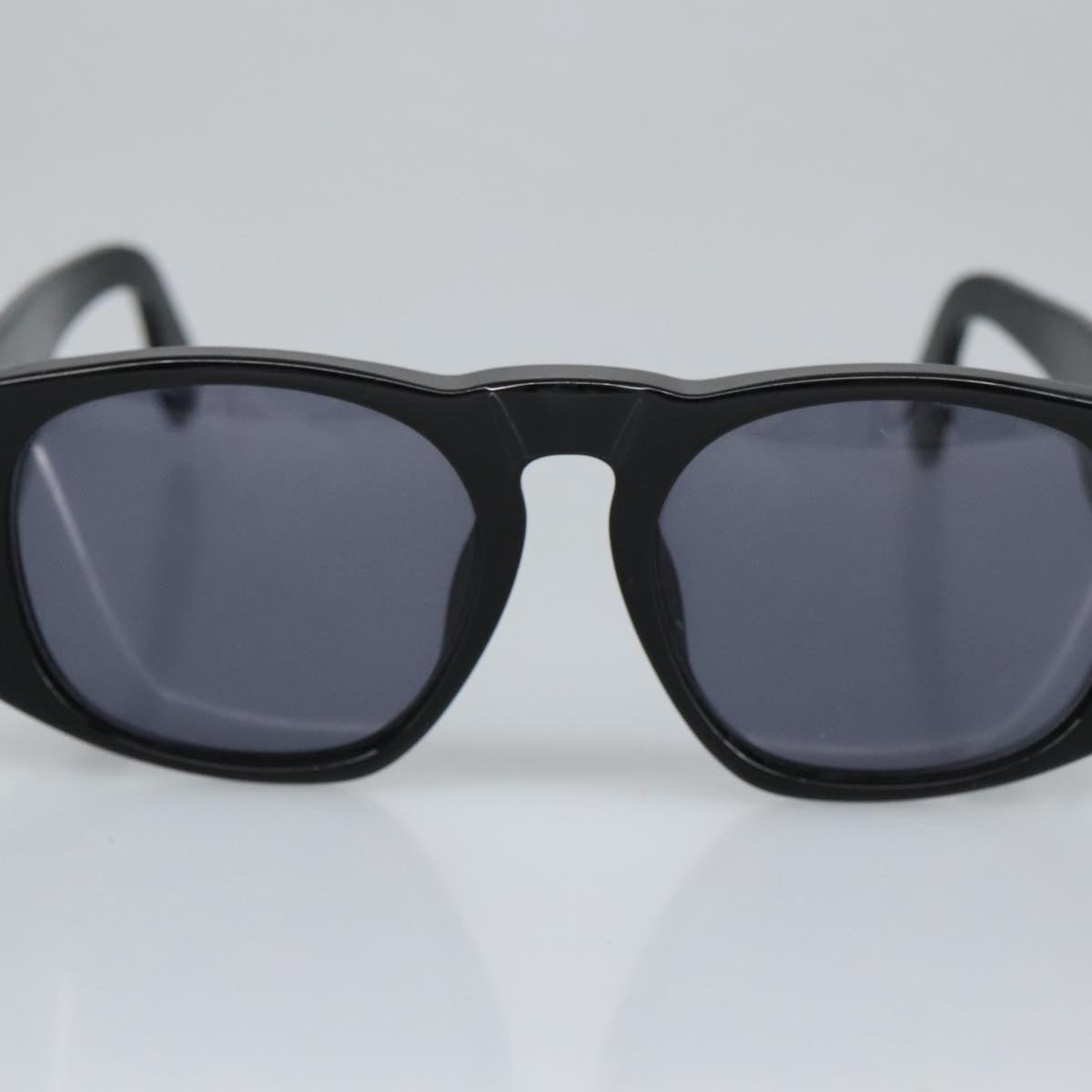 CHANEL Sunglasses plastic Black CC Auth 99518