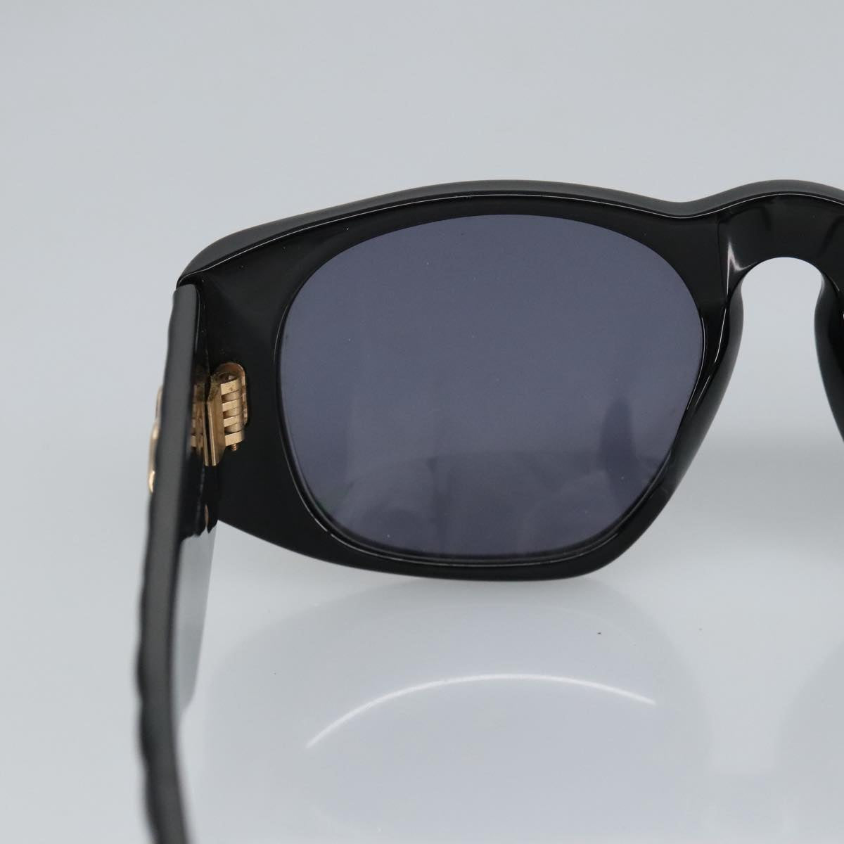 CHANEL Sunglasses plastic Black CC Auth 99518