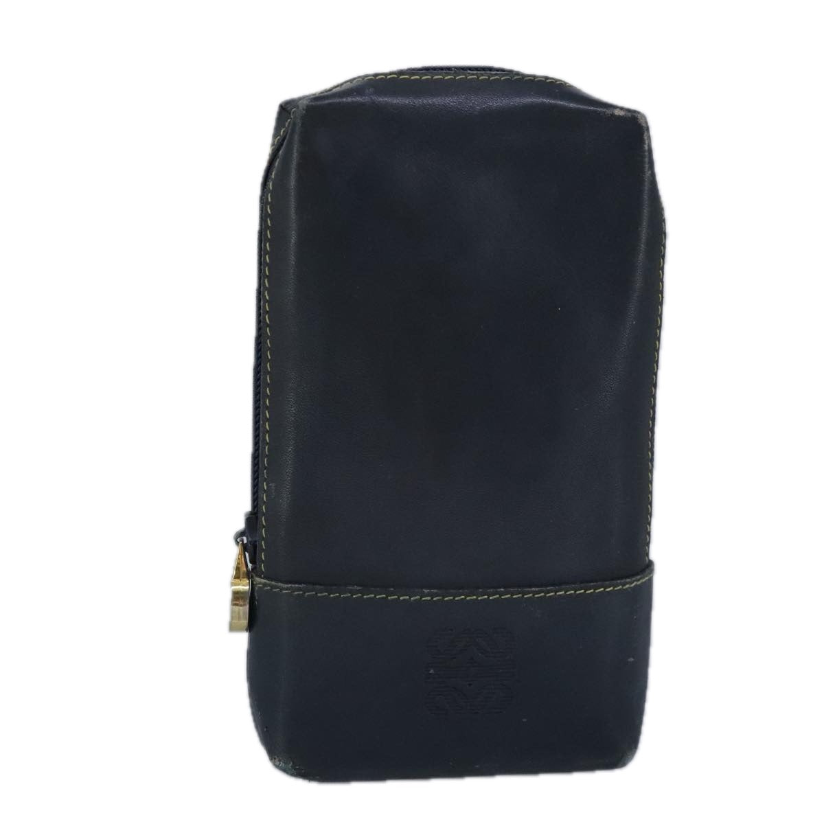 LOEWE Pouch Leather Navy Auth 99519