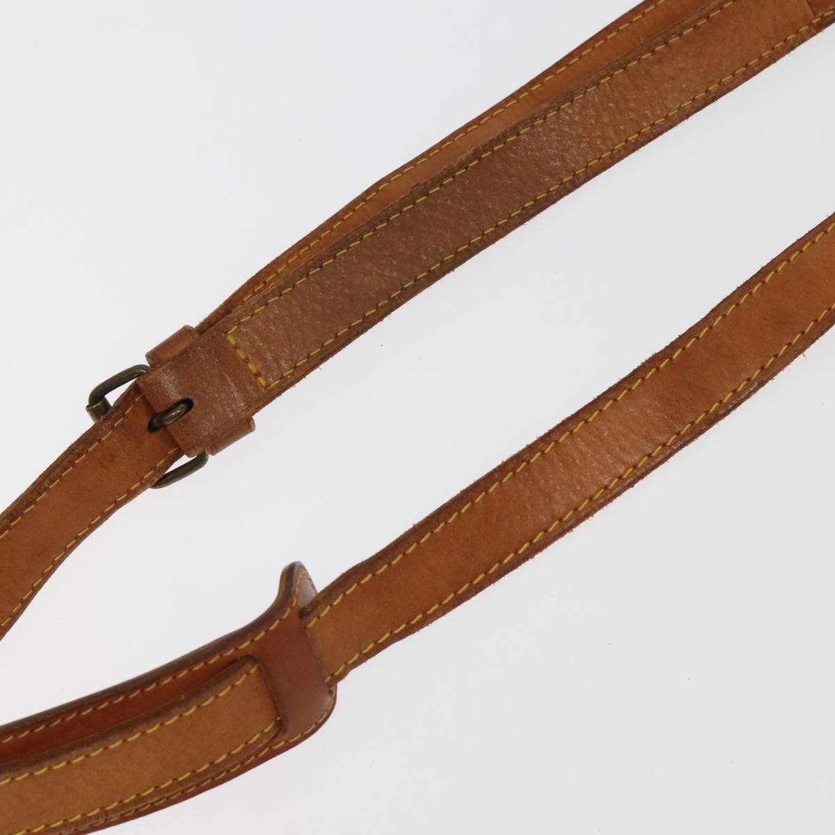 LOUIS VUITTON Adjustable Shoulder Strap Leather 32.7""""""""-40.2"""""""" Beige Auth 99547