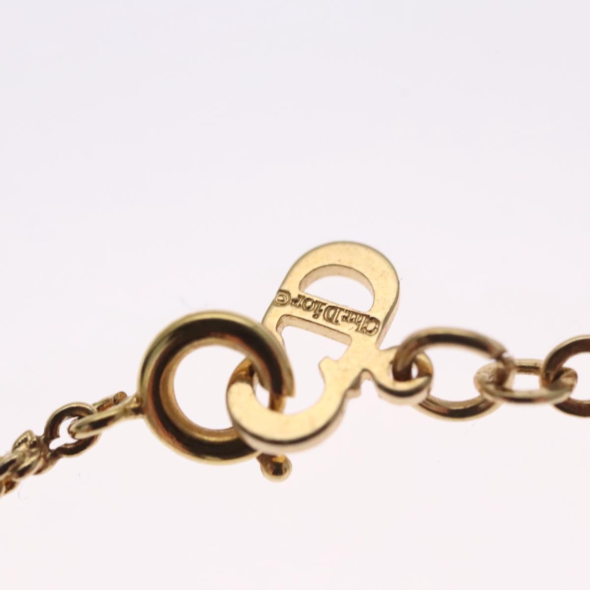Christian Dior Necklace metal Gold Tone Auth 99550