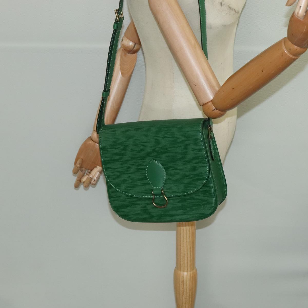 LOUIS VUITTON Epi Saint Cloud GM Shoulder Bag Green M52194 LV Auth 99567