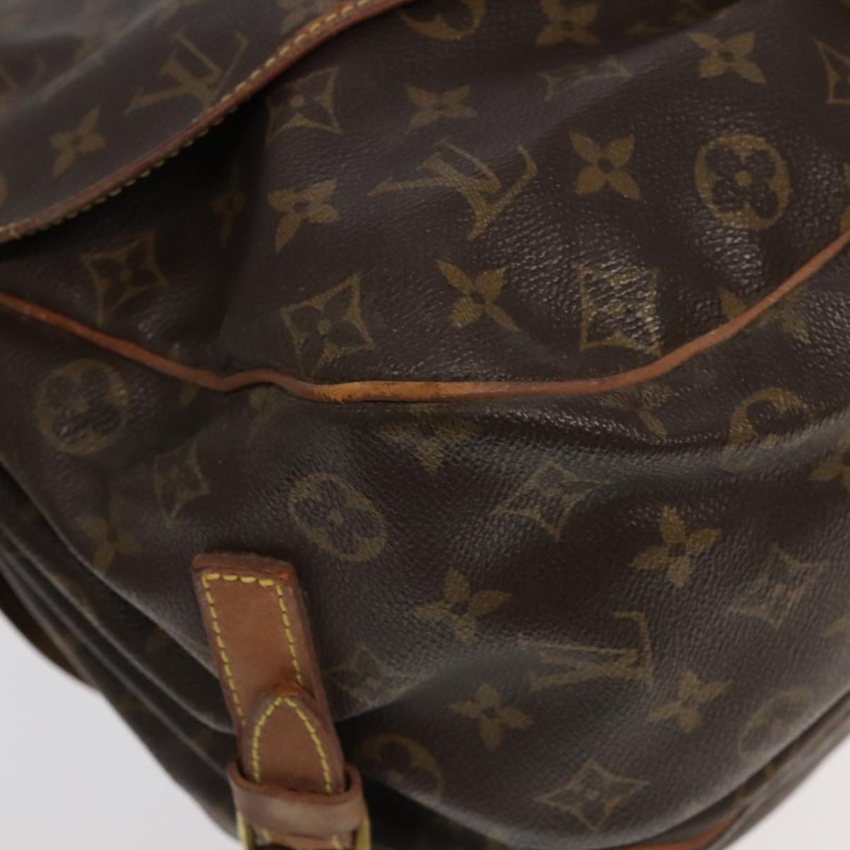 LOUIS VUITTON Monogram Saumur 35 Shoulder Bag M42254 LV Auth 99594