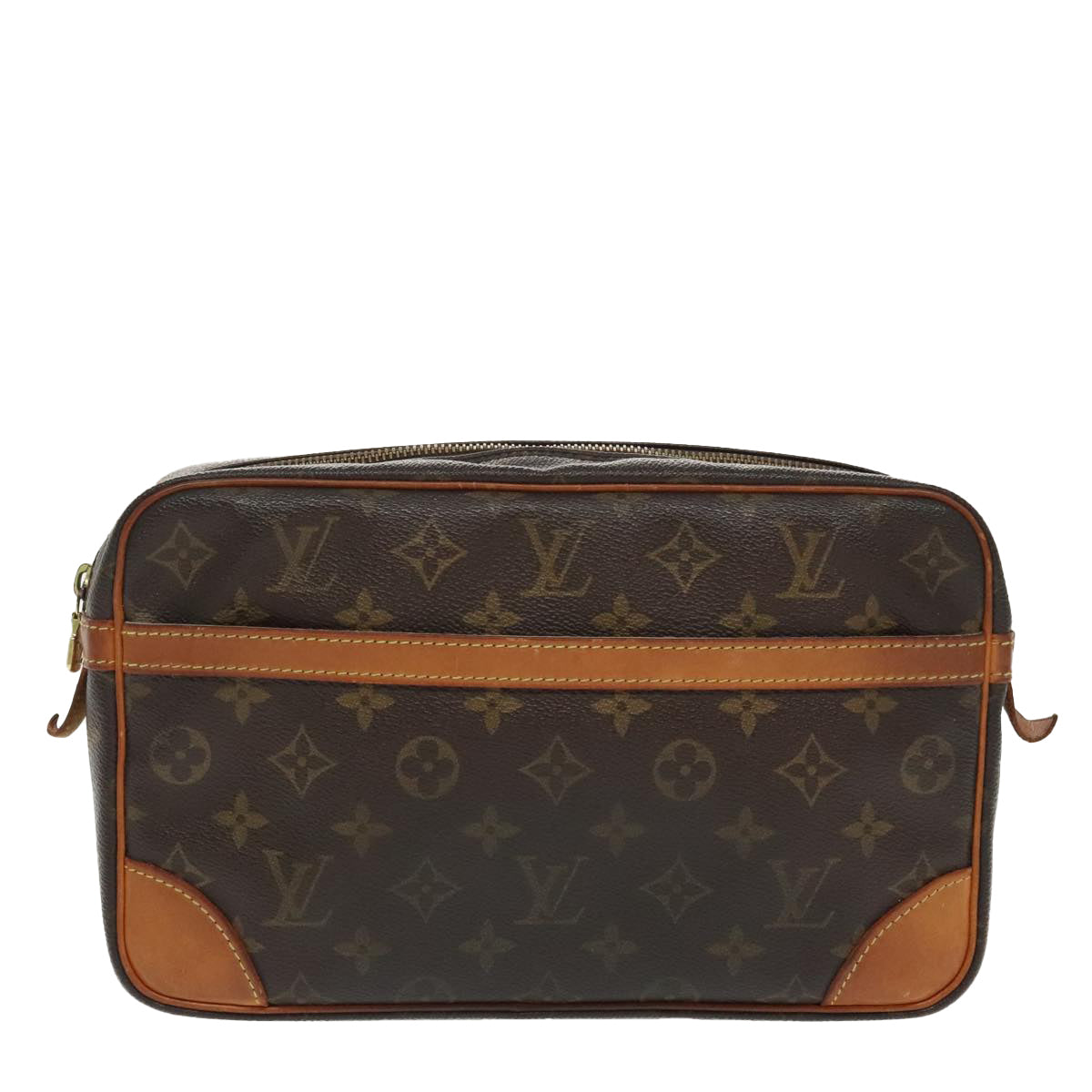 LOUIS VUITTON Monogram Compiegne 28 Clutch Bag M51845 LV Auth 99606