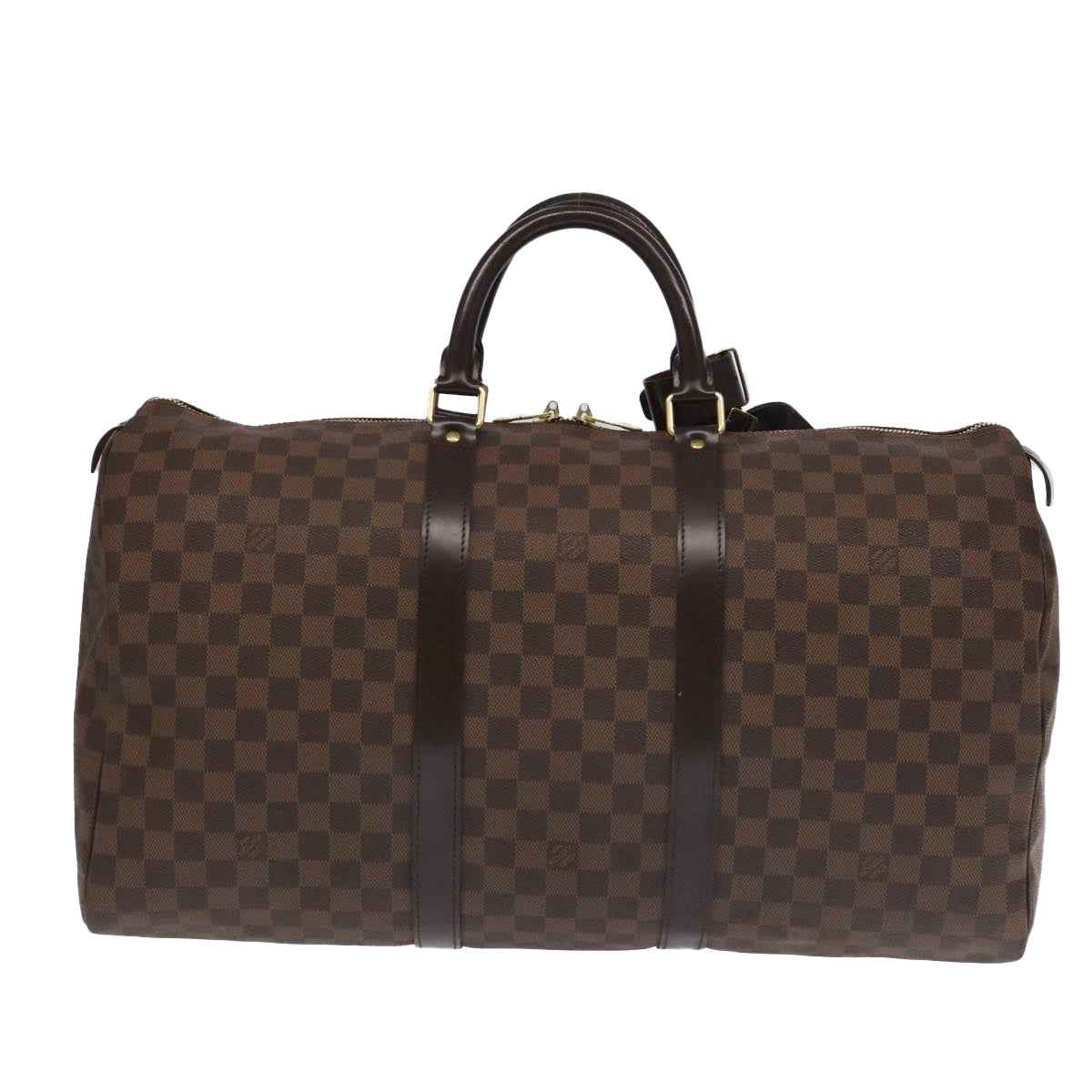 LOUIS VUITTON Damier Ebene Keepall 50 Boston Bag N41427 LV Auth 99623